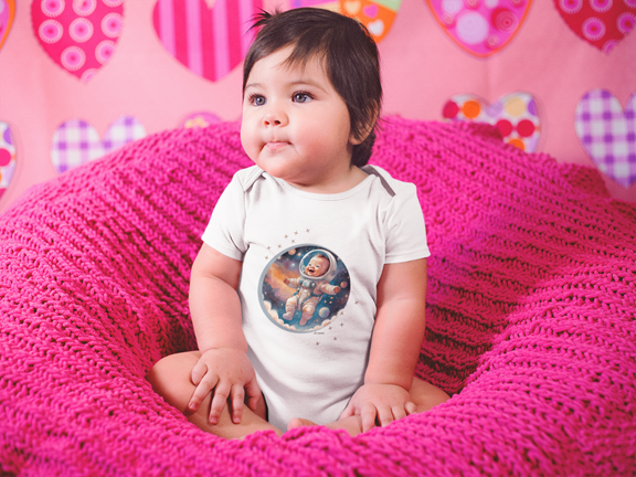 Drip SquadX Little Explorer Astronaut Romper – Soft & Stylish for Your Baby