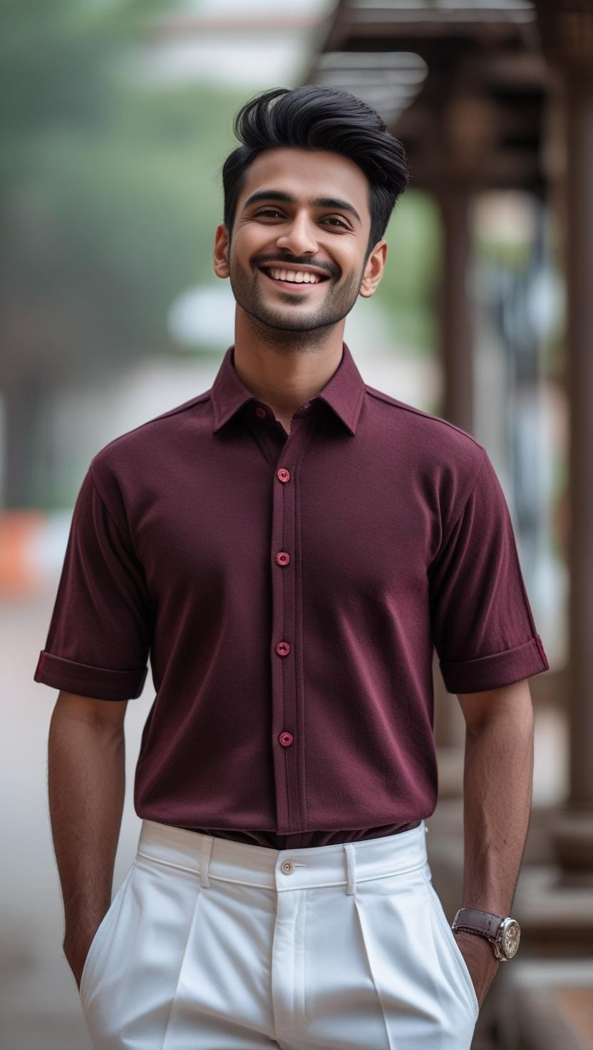 Unisex oversized Plain Knitted shirts Maroon 240 GSM Premium cotton | Dripsquadx