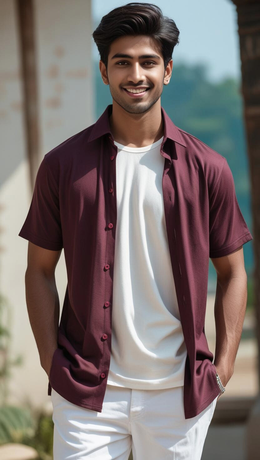 Unisex oversized Plain Knitted shirts Maroon 240 GSM Premium cotton | Dripsquadx