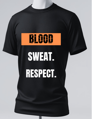 Cotton Stretch Blood Sweat T-shirt Black Unisex Premium cotton | Dripsquadx