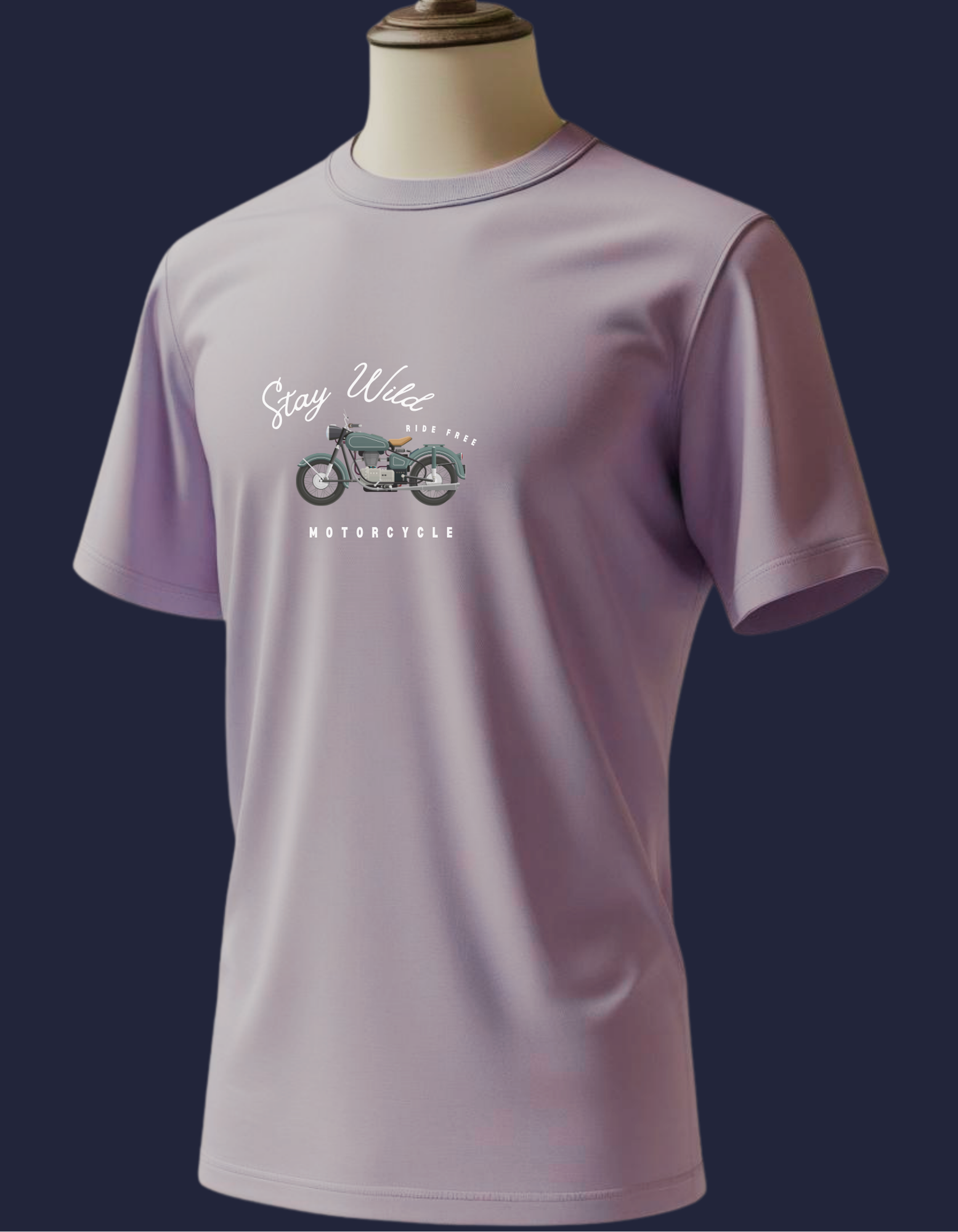 Cotton Stretch Stay Wild T-shirt Lavender Unisex Premium cotton | Dripsquadx