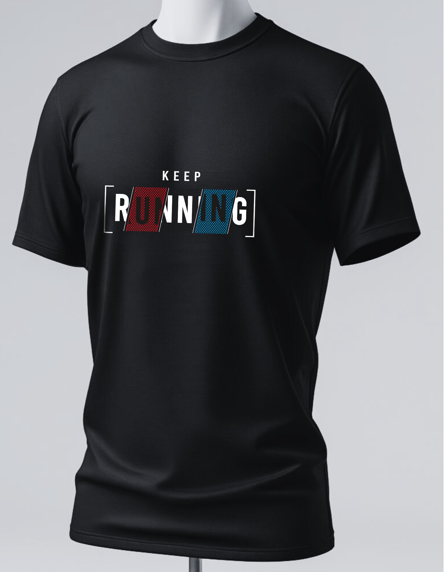 Running Unisex Stretch T-shirt Black