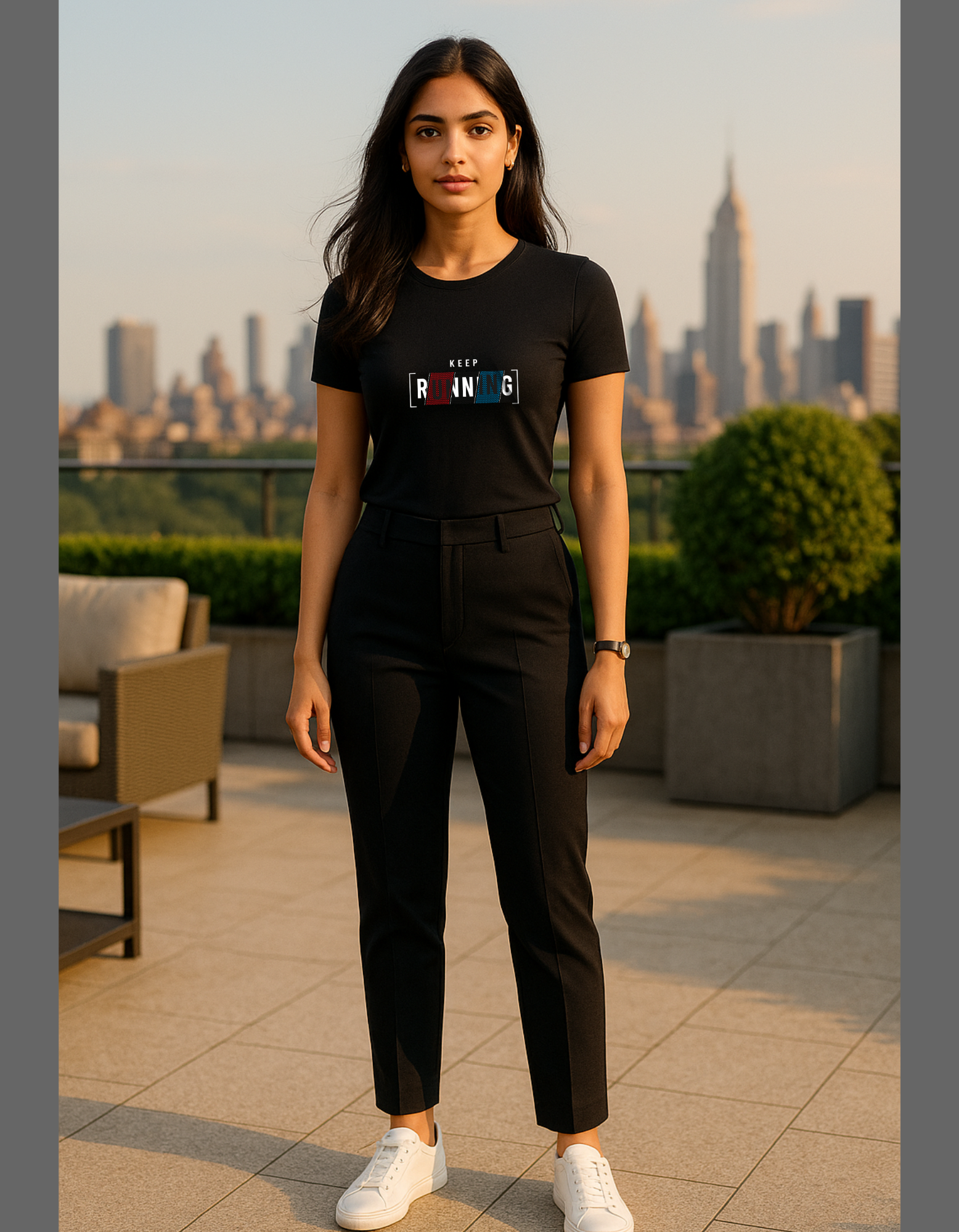Running Unisex Stretch T-shirt Black