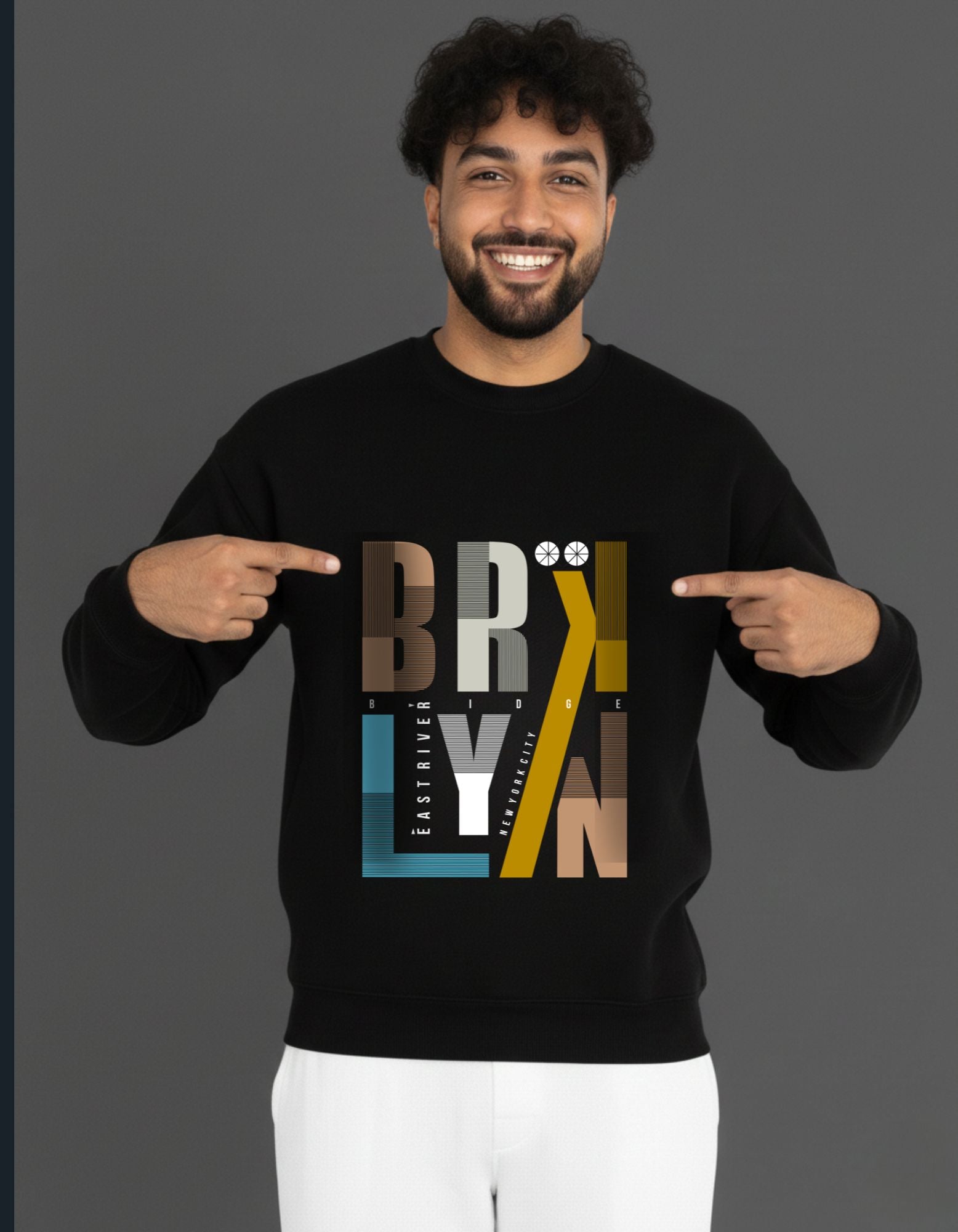 Brooklyn Edition 320 GSM Cotton Sweatshirt | NYC Streetwear Graphic | Super Combed