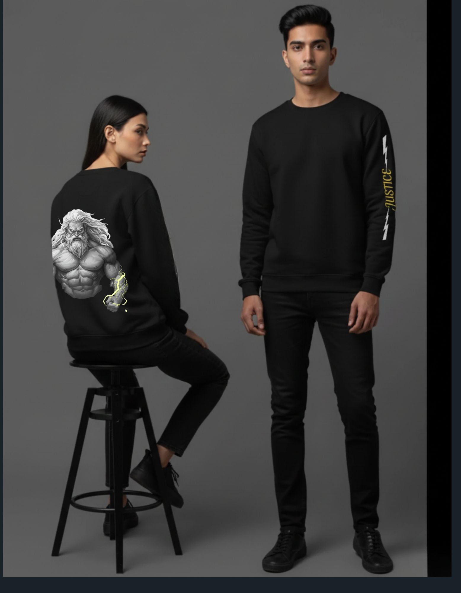 The 'RECKONING' 320 GSM  Premium Cotton  Sweatshirt | Greek Anime Streetwear Graphic | Super Combed