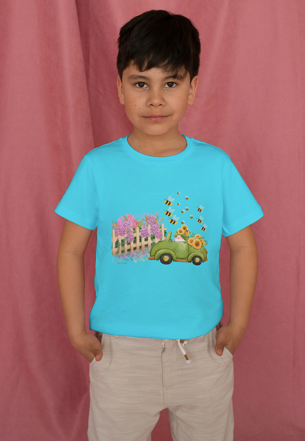 Drip SquadX Kid Flower Truck Tshirt