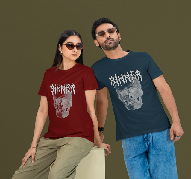 Drip SquadX Unisex Regular Fit Sinner Tshirt