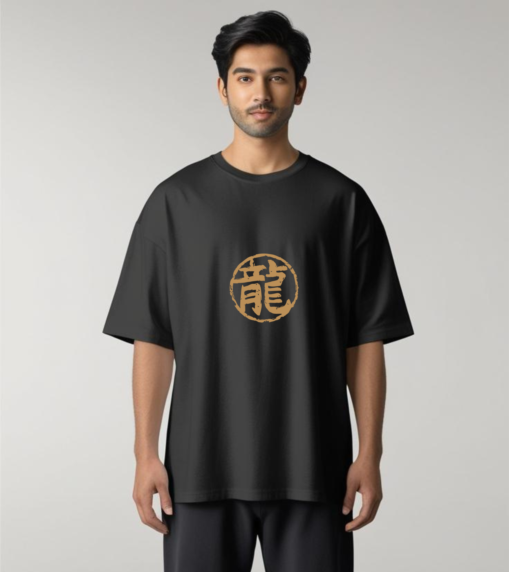 Drip SquadX Unisex Oversized Tshirt White Dragon