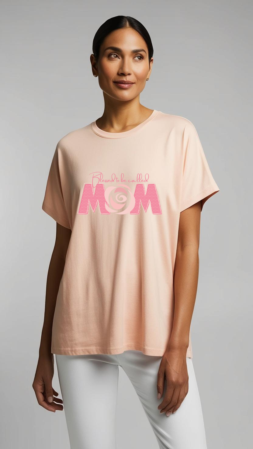 Drip SquadX Women Blessed To Be Mom Tshirt