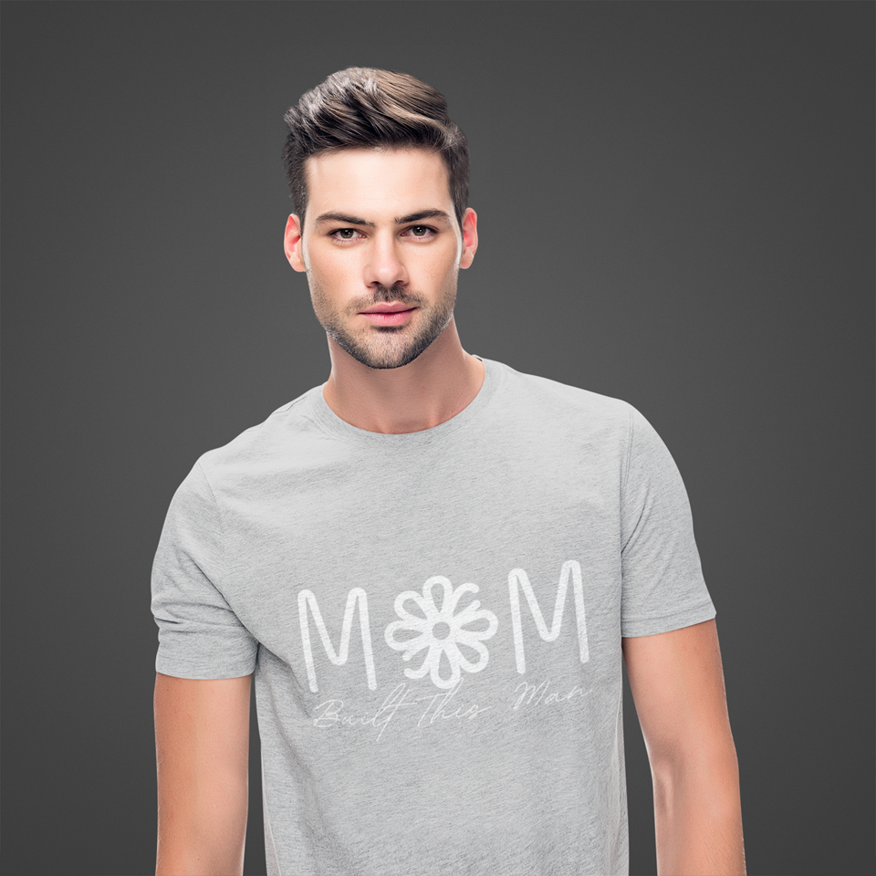 Drip SquadX Men Mom Built This Men PolyCotton Tshirt