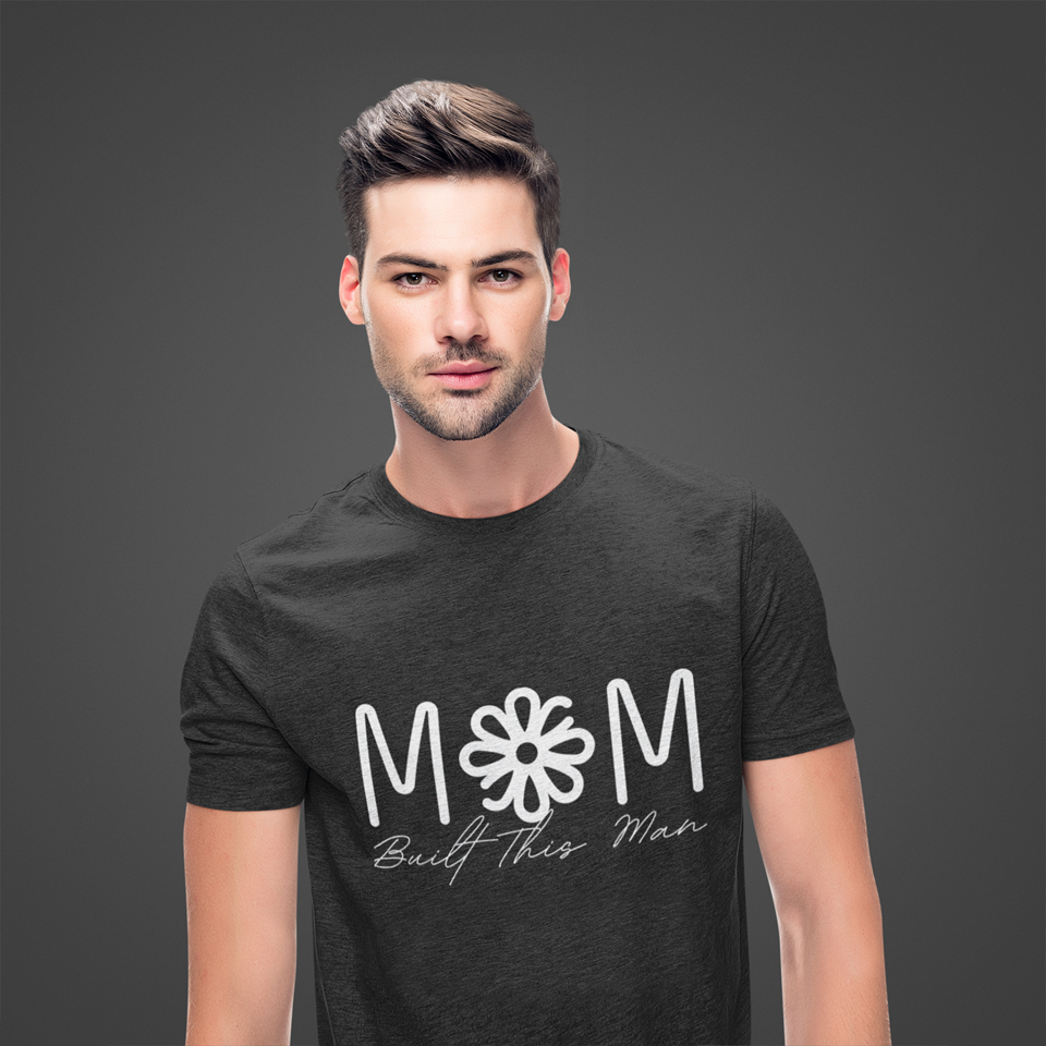 Drip SquadX Men Mom Built This Men PolyCotton Tshirt