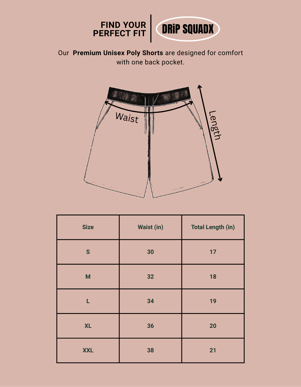 Drip SquadX Multicolor Stylish Unisex Poly Short