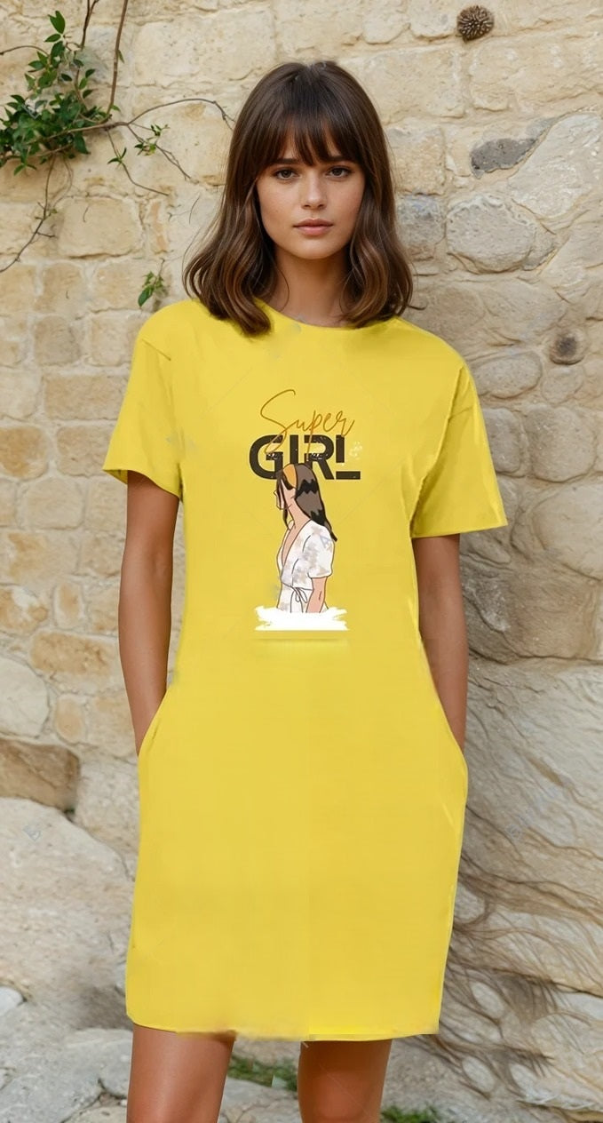 Drip SquadX Super Girl T-Shirt Dress