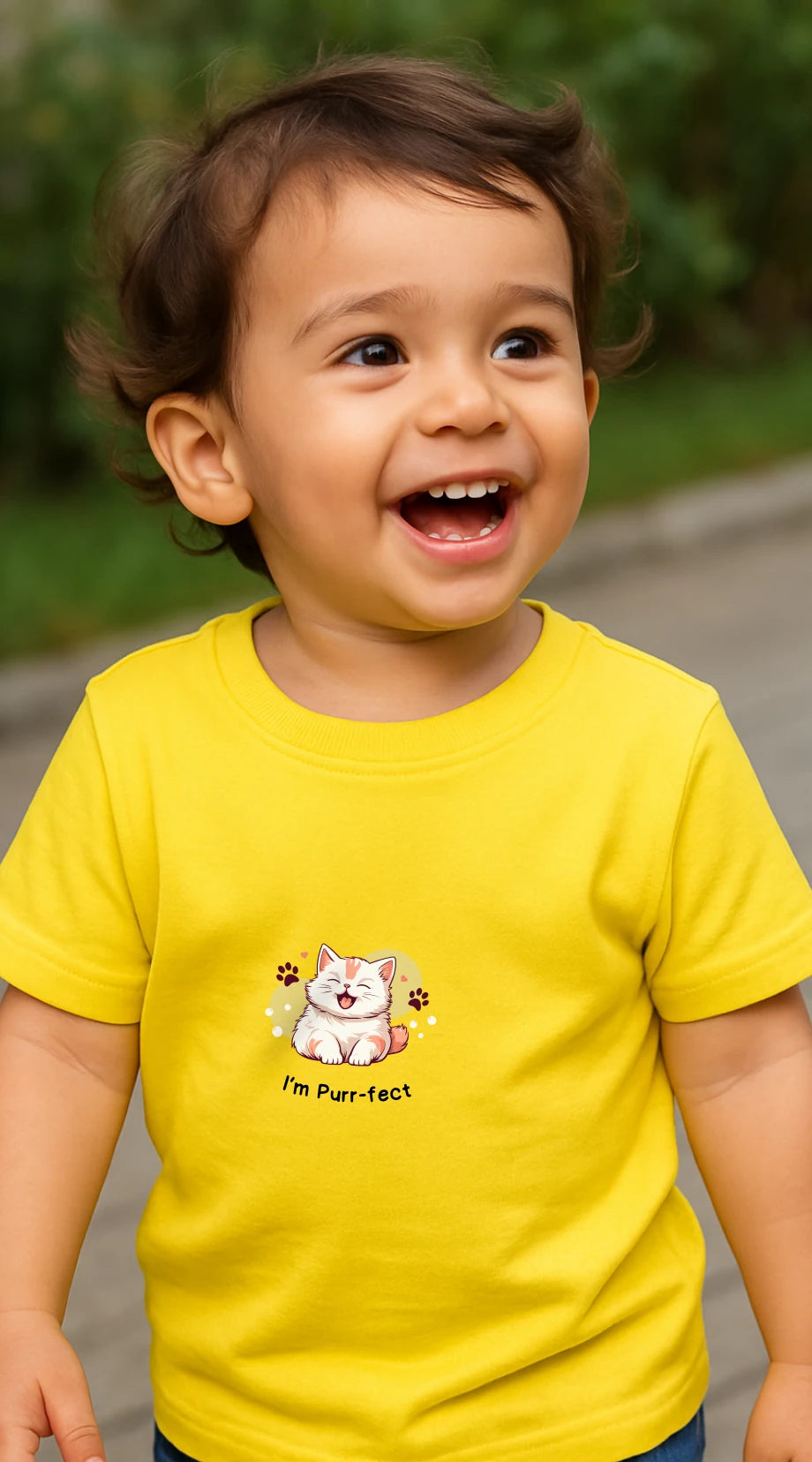 Toddler's Purrfect Cat Crew Neck T-Shirt
