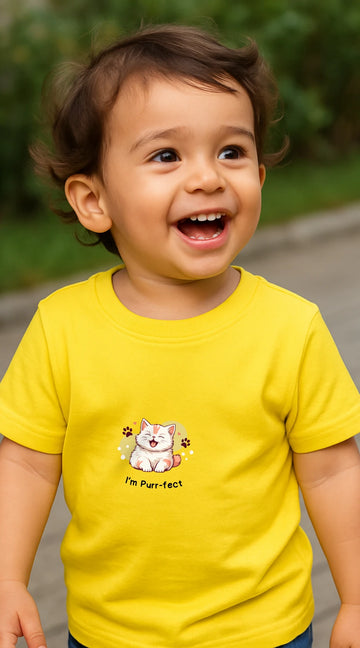 Toddler's Purrfect Cat Crew Neck T-Shirt