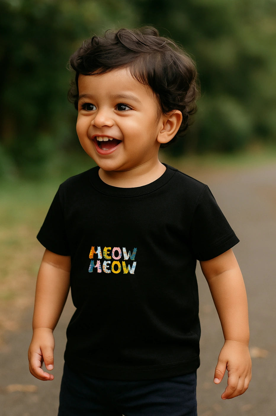 Toddler's Meow Meow Premium Cotton Tshirt
