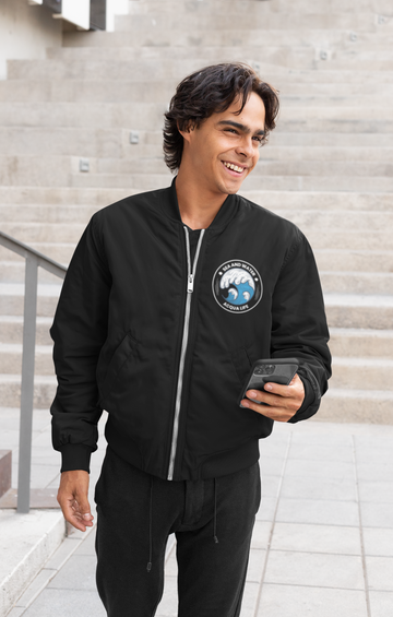 Drip SquadX Acqua Life Bomber Jacket-– A Refreshing Take on Classic Style