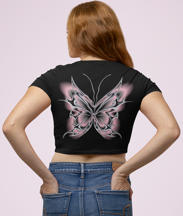 Drip SquadX Women Pink Heart Crop Top