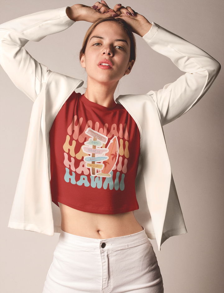 Drip SquadX Women Hawaii Crop Top