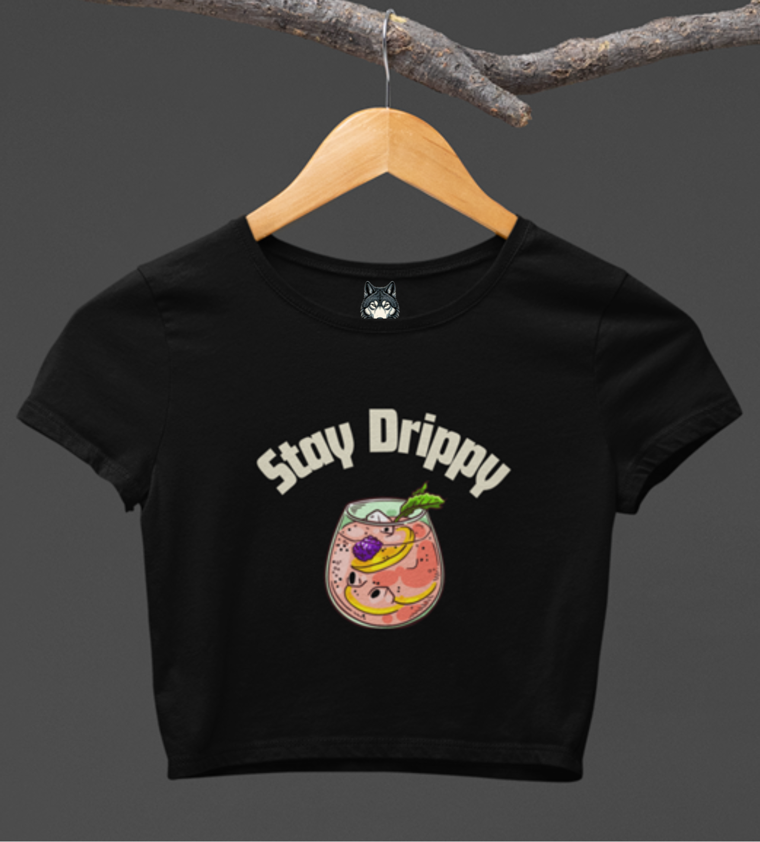 Drip SquadX Stay Drippy Dark Crop Top
