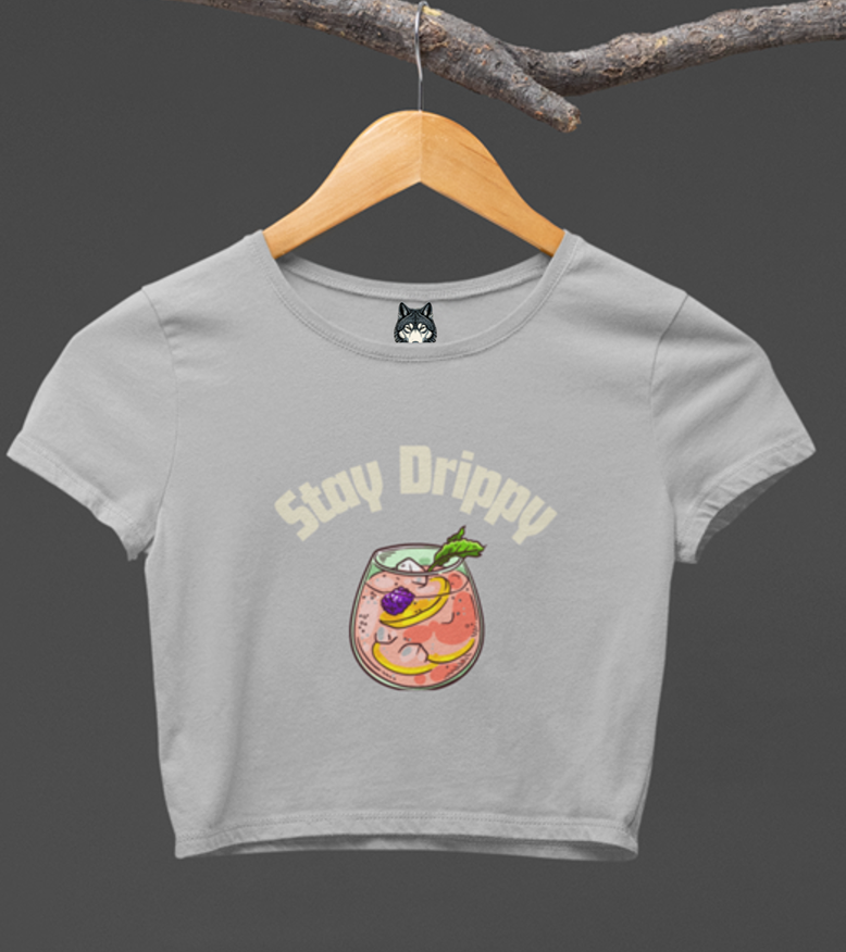 Drip SquadX Stay Drippy Dark Crop Top