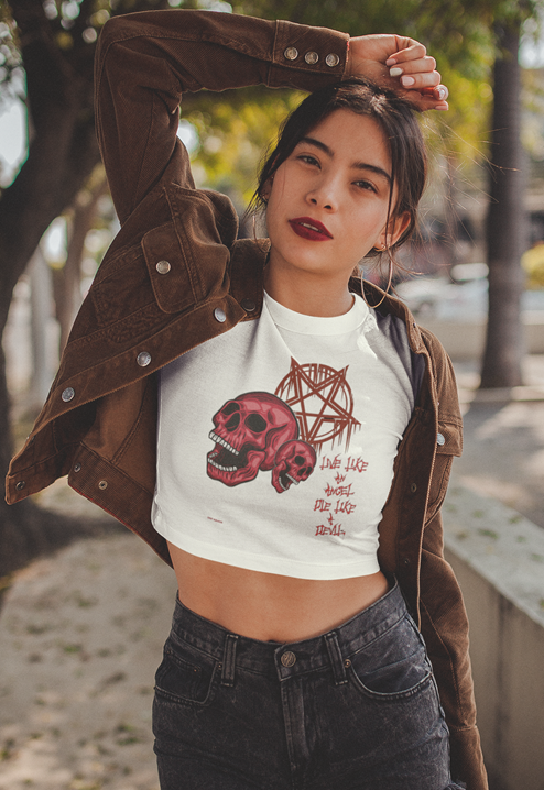 Drip SquadX Women AngelicDevil Crop Top