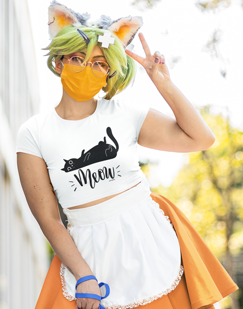 Drip SquadX Women Meow Crop Top