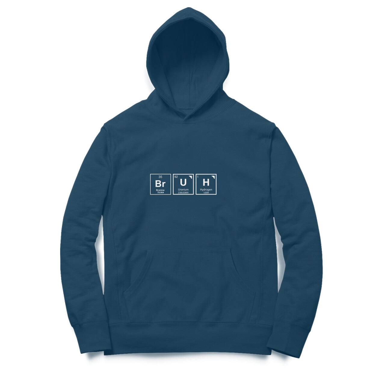Unisex Bruh Hoodie Blue 300 GSM Premium cotton | Dripsquadx