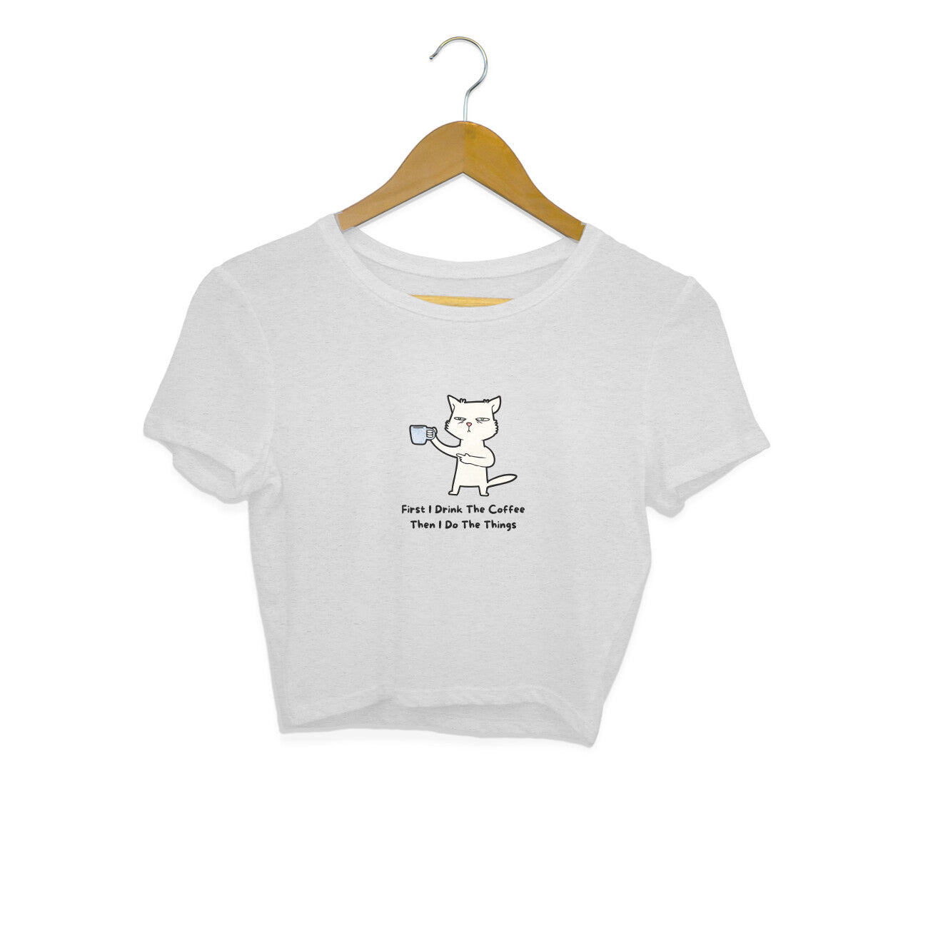 Drip SquadX Coffee First Casual Crop Top
