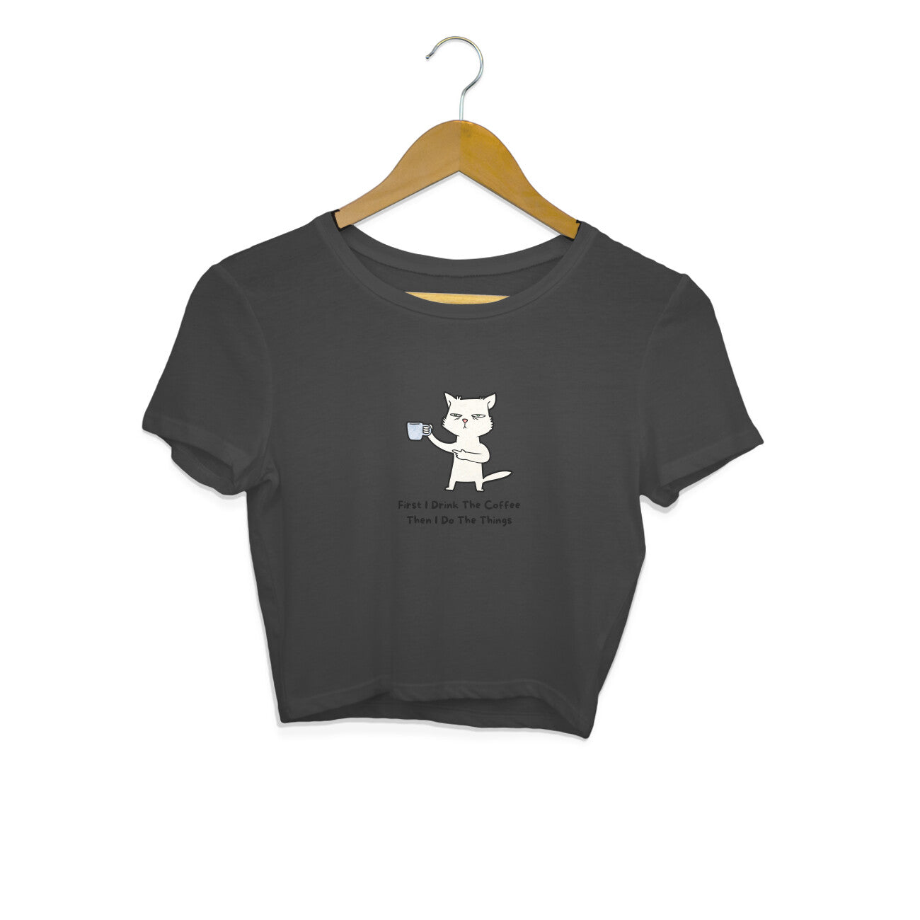 Drip SquadX Coffee First Casual Crop Top