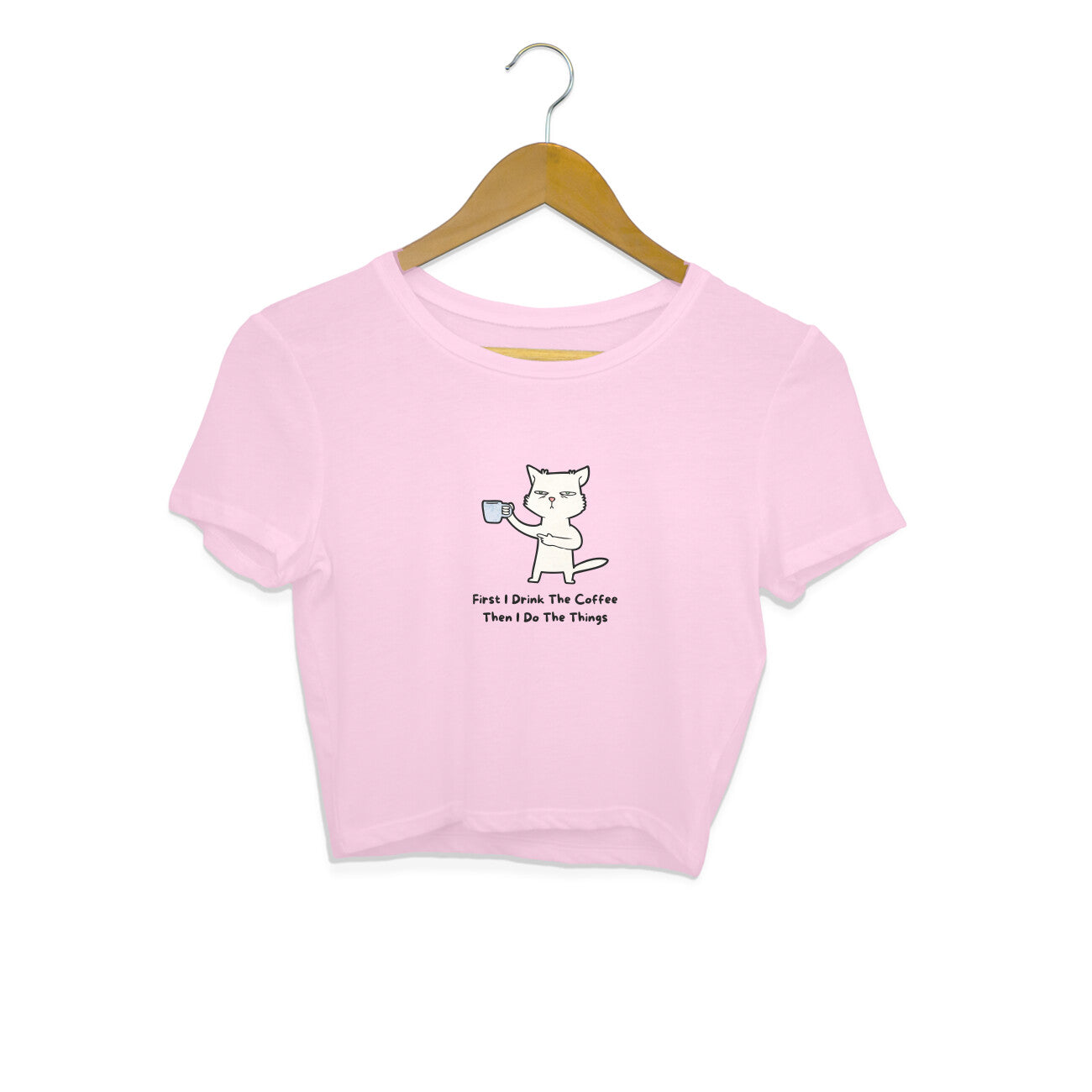 Drip SquadX Coffee First Casual Crop Top