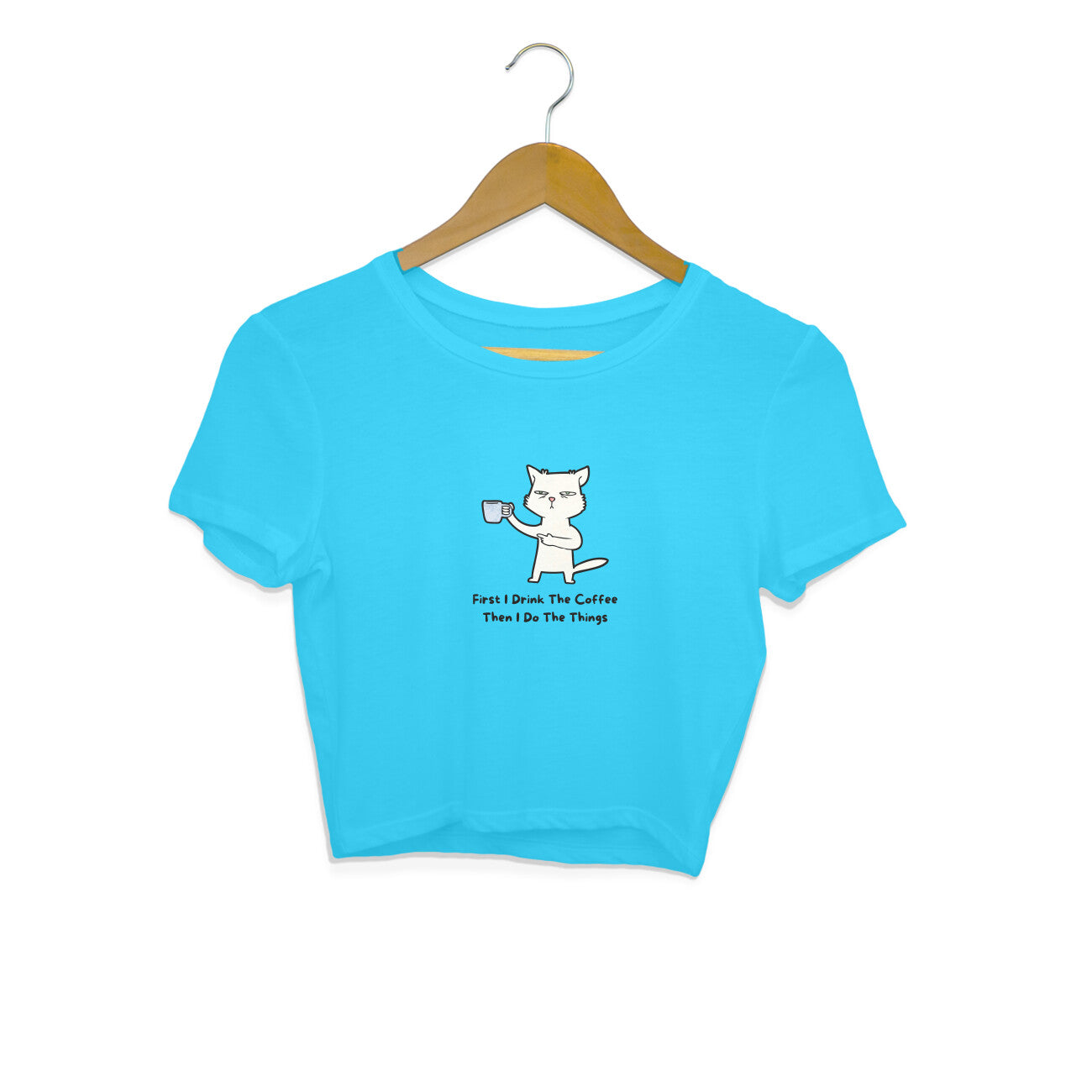 Drip SquadX Coffee First Casual Crop Top