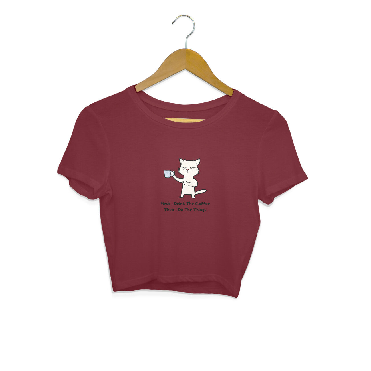 Drip SquadX Coffee First Casual Crop Top