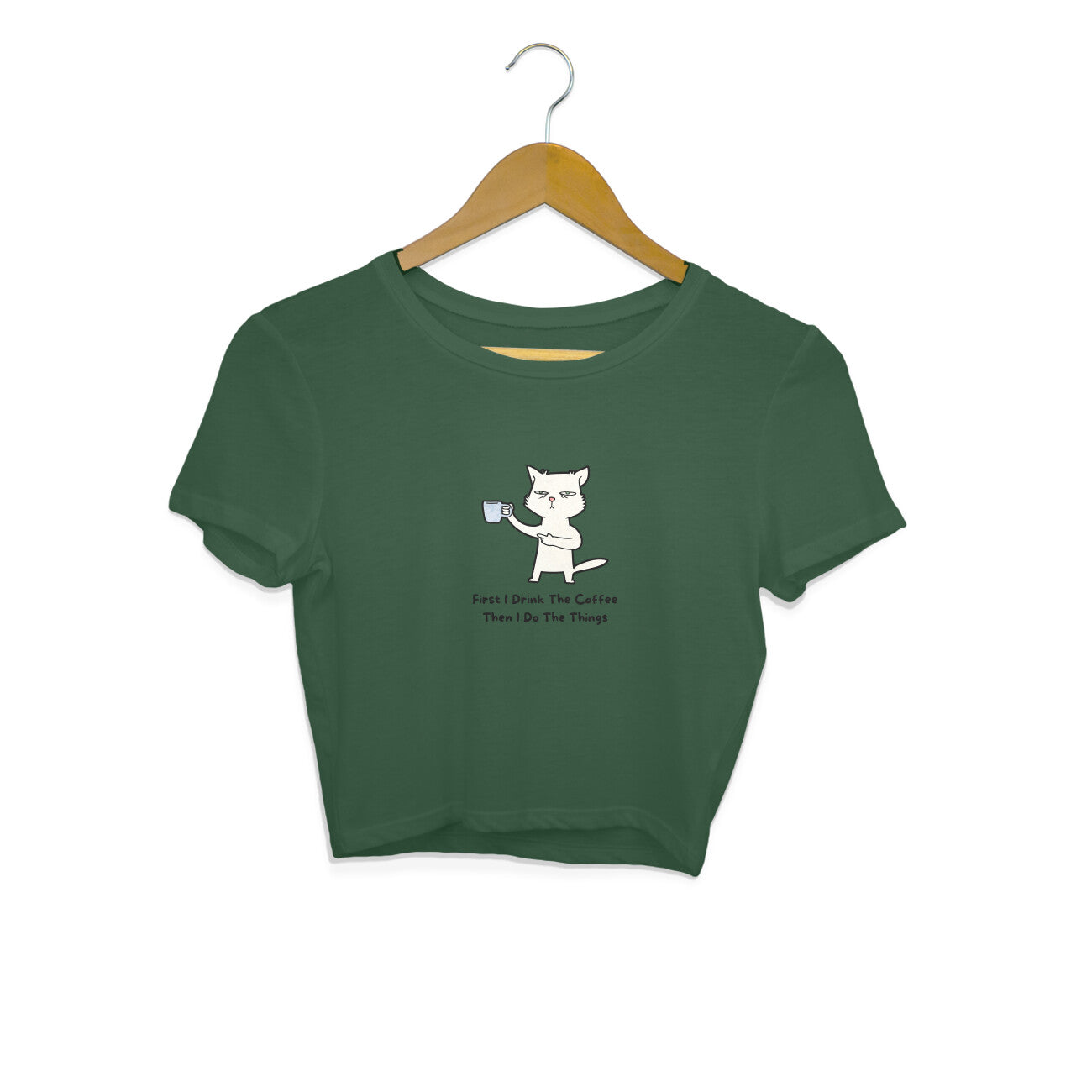 Drip SquadX Coffee First Casual Crop Top