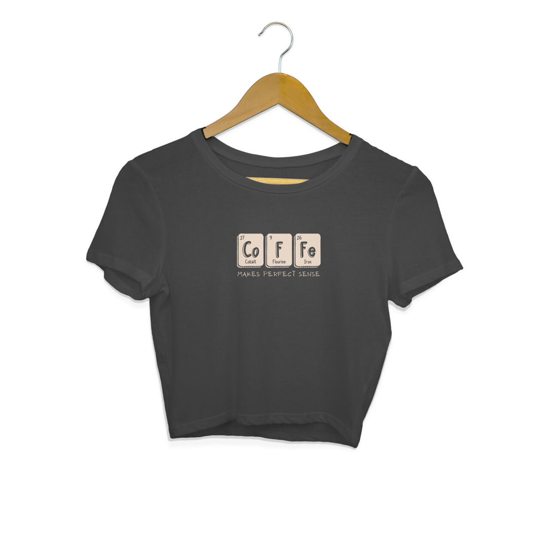 Drip Squad Coffee Makes perfect Sense Dark Crop Top