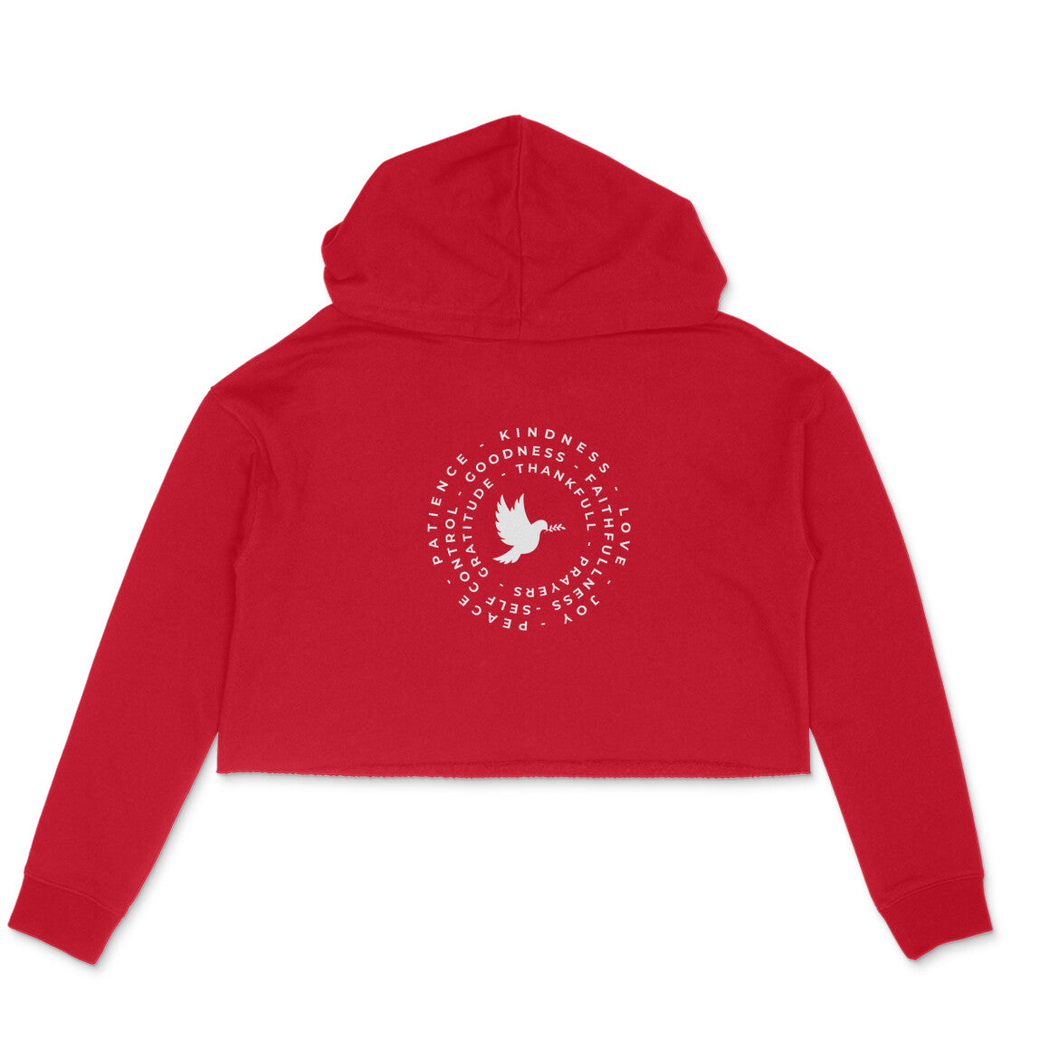 Regular Peace Crop Hoodie 320 GSM Premium cotton | Dripsquadx