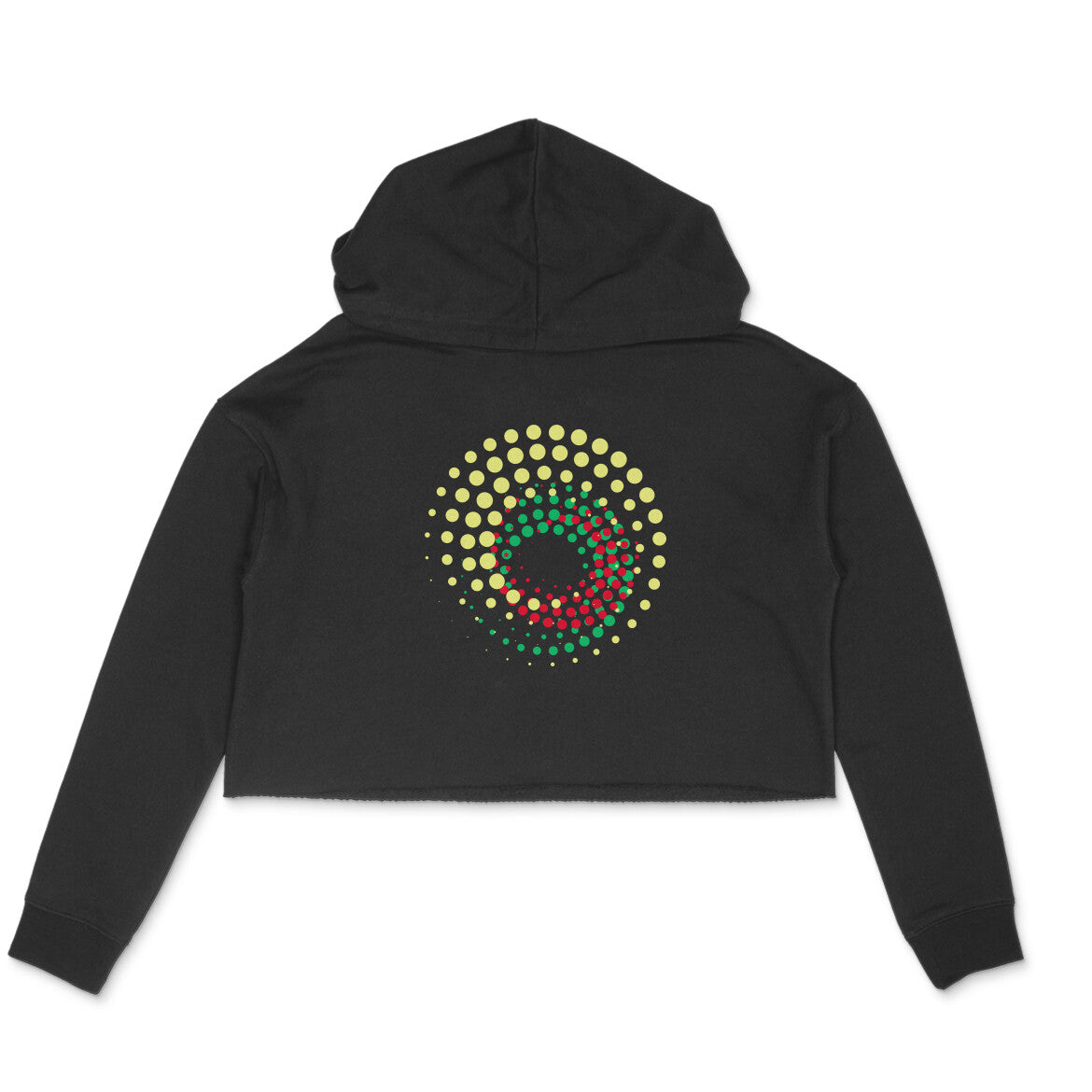 Regular Circle of Life Crop Hoodie Olive Green 320 GSM Premium cotton | Dripsquadx