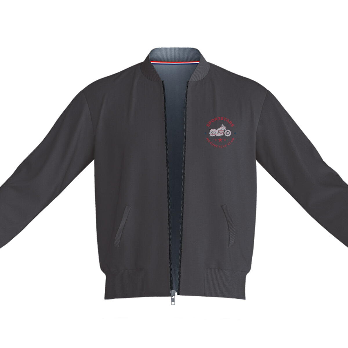 Unisex Ride Club Bomber Jacket Black 240 GSM Premium cotton | Dripsquadx Ride with Bold Style