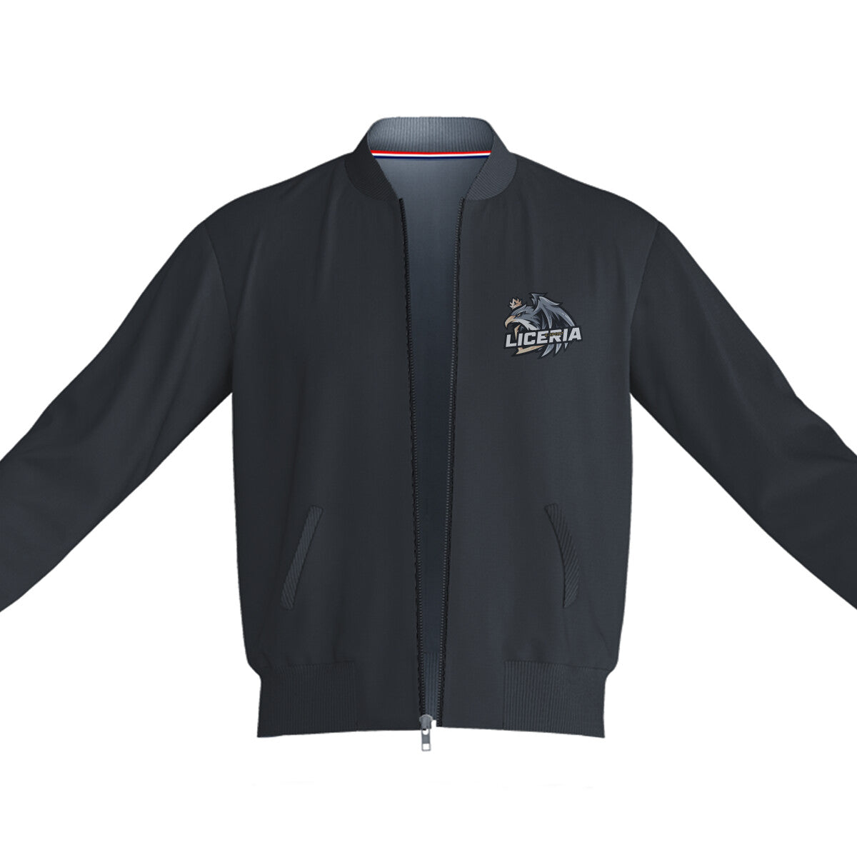Unisex Eagle Esports Bomber Jacket Black 240 GSM Premium cotton | Dripsquadx