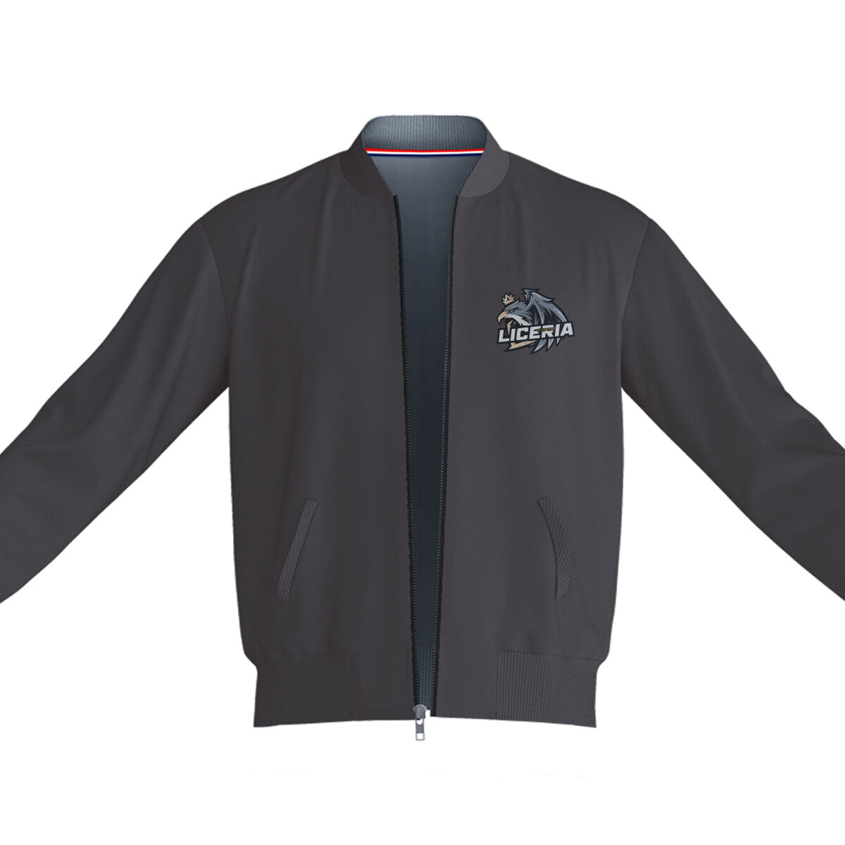 Unisex Eagle Esports Bomber Jacket Black 240 GSM Premium cotton | Dripsquadx