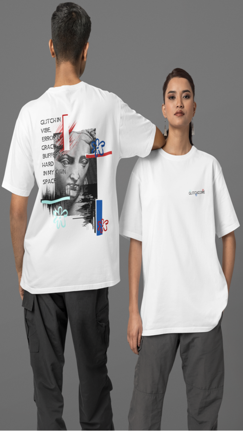Drip SquadX Glitchcore Unisex Standard Oveersize Tshirt