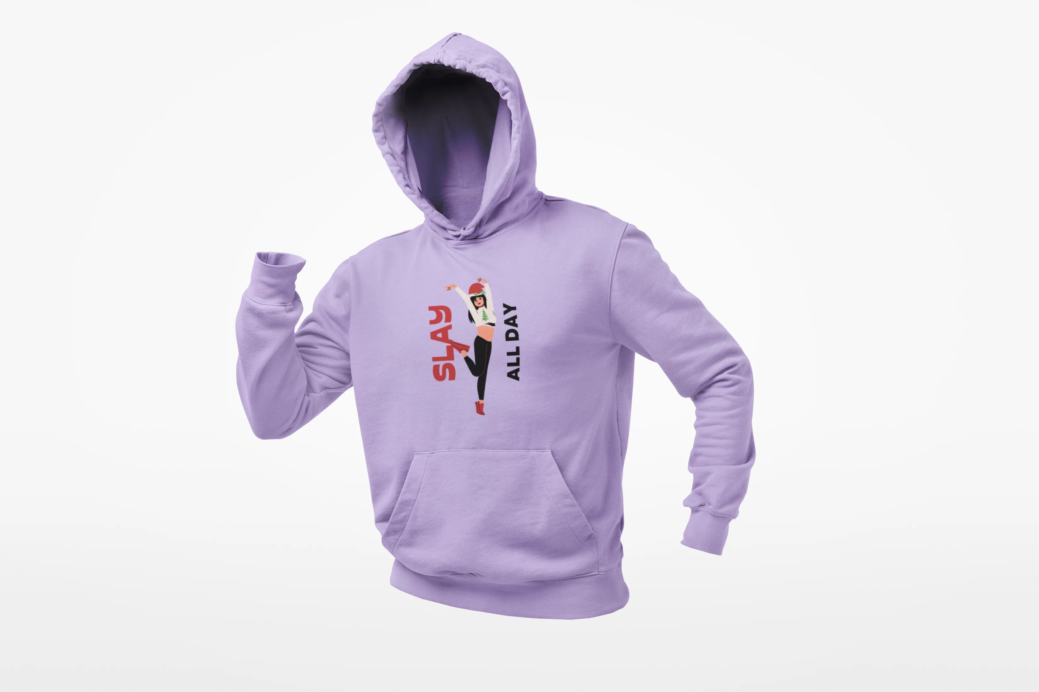 Unisex Slay All Day Hoodie Lavender N More 320 GSM Premium cotton | Dripsquadx