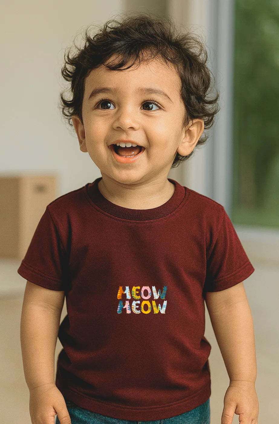 Toddler's Meow Meow Premium Cotton Tshirt