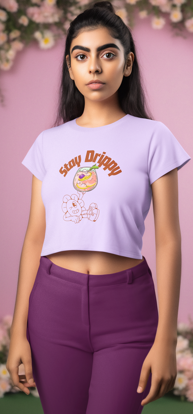 Drip SquadX Stay Drippy Light Crop Top