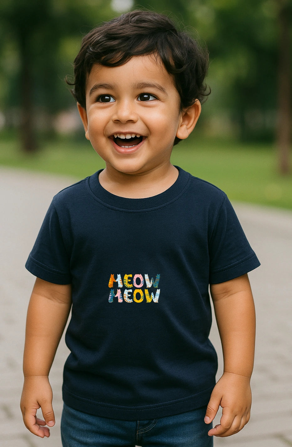 Toddler's Meow Meow Premium Cotton Tshirt