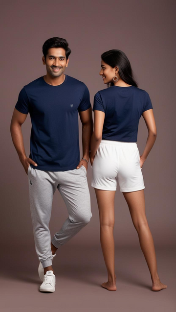 Navy Blue Solid Tee | Eco Essential Drop – DripSquadX