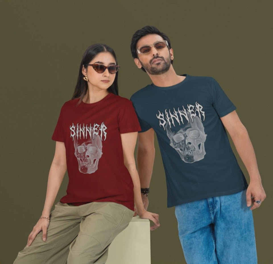Drip SquadX Unisex Regular Fit Sinner Tshirt