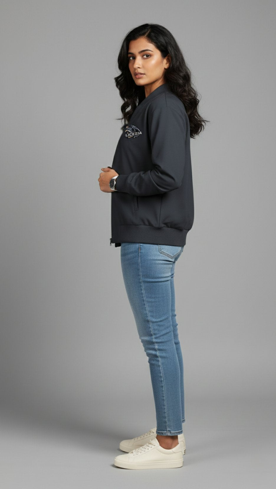 Unisex Eagle Esports Bomber Jacket Black 320 GSM Premium cotton | Dripsquadx