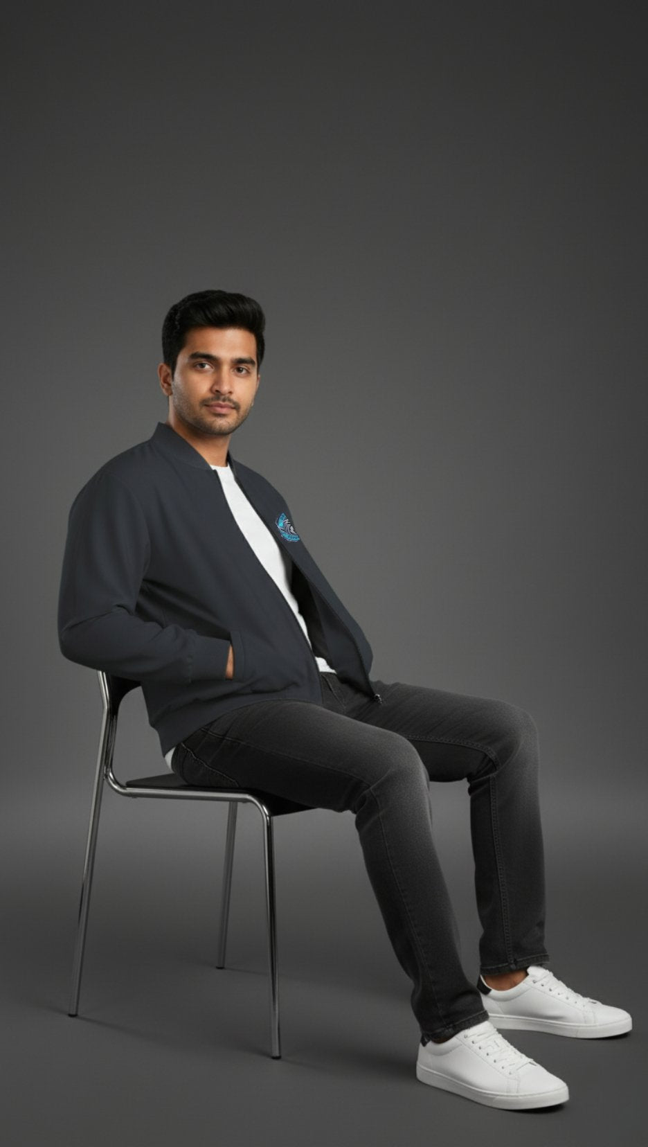 Unisex Dragon Bomber Jacket Black 320 GSM Premium cotton | Dripsquadx