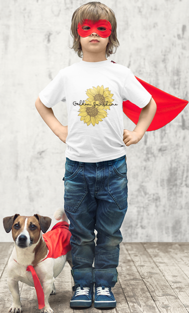Drip SquadX Golden Sunshine Kids’ T-Shirt – Soft, Comfy & Full of Style!